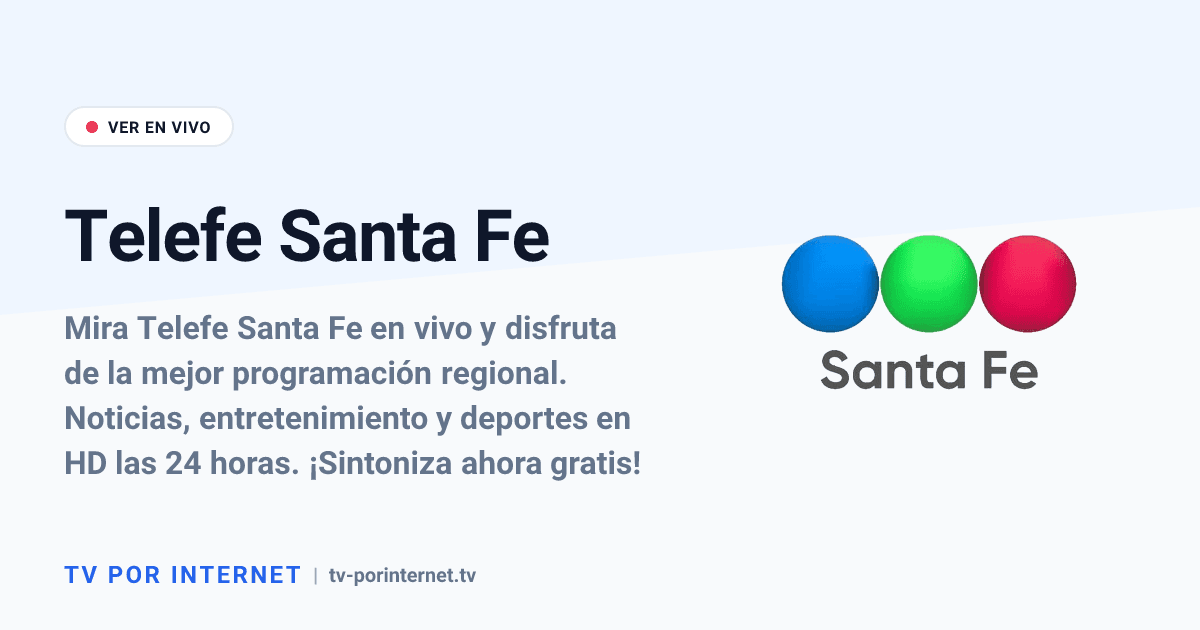 Telefe Santa Fe en Vivo: Toda la Programación y Noticias de la Región Online | TV por Internet