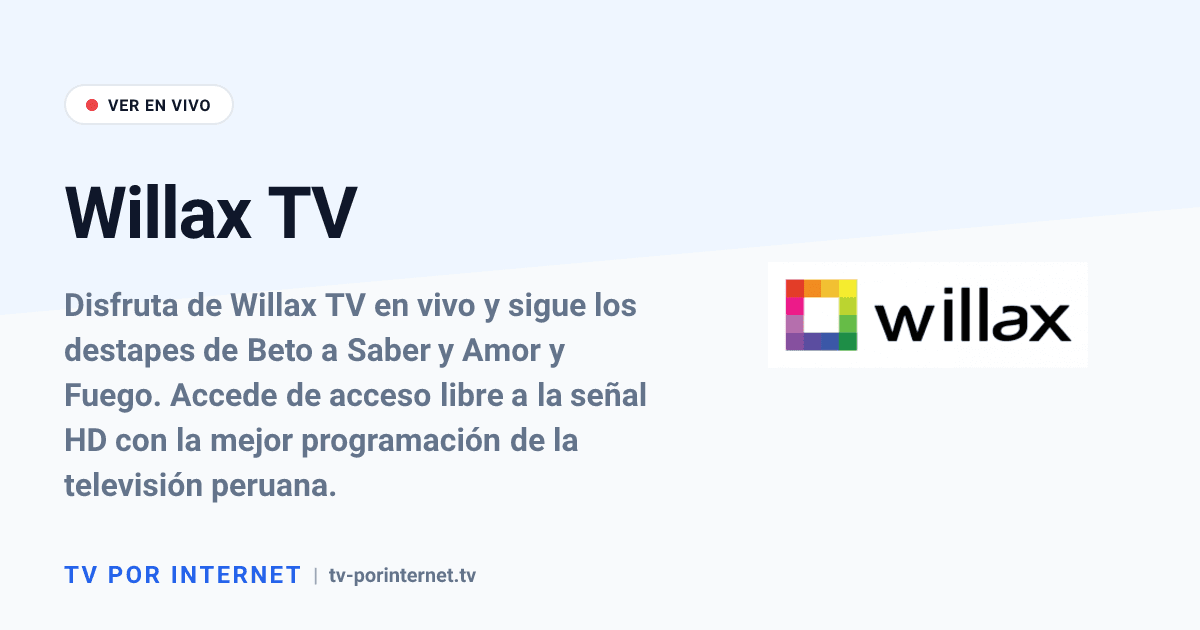 Willax TV en Vivo: Sigue la Señal HD y los Destapes que Marcan la ...